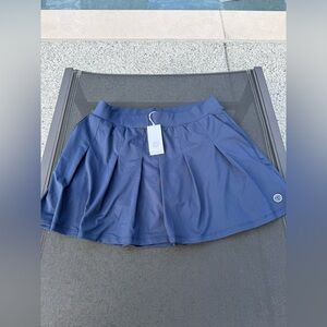 Tory Sport Navy Blue Pleated Skort
